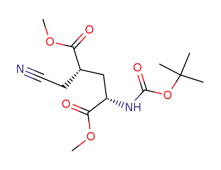 (2S,4S)-2-tert-butoxycarbonylamino-4-cyanomethyl-pentadioic acid dimethyl ester